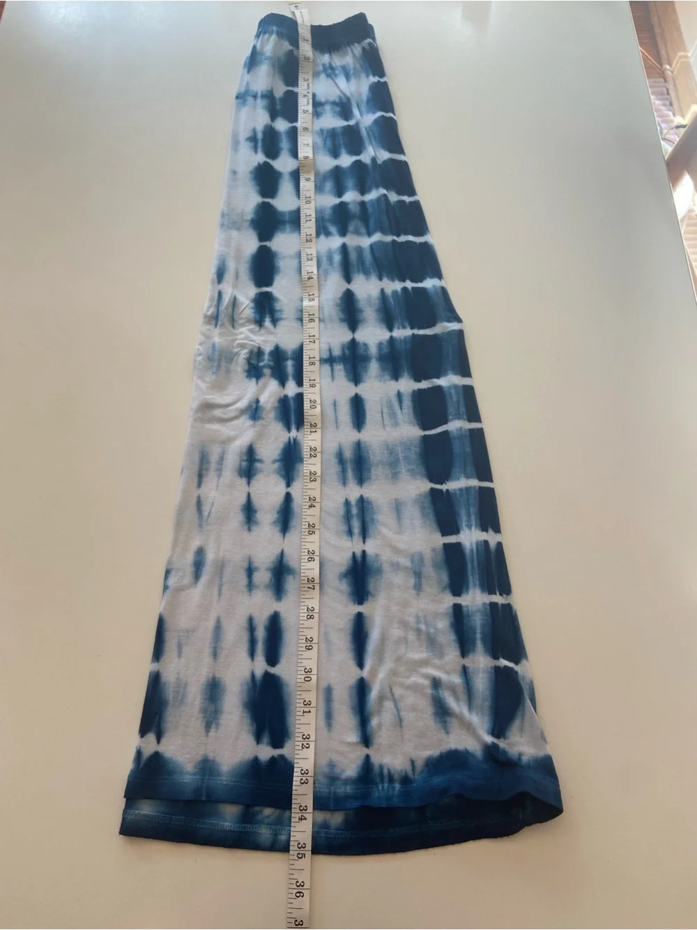 Blue/White Tie-Dye Hippie Maxi Skirt, like new, juniors/young adult size 12 (XS)